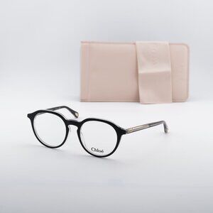 Chloe CH0012O 007 Square Eyeglasses 50mm - Top Black/Transparent